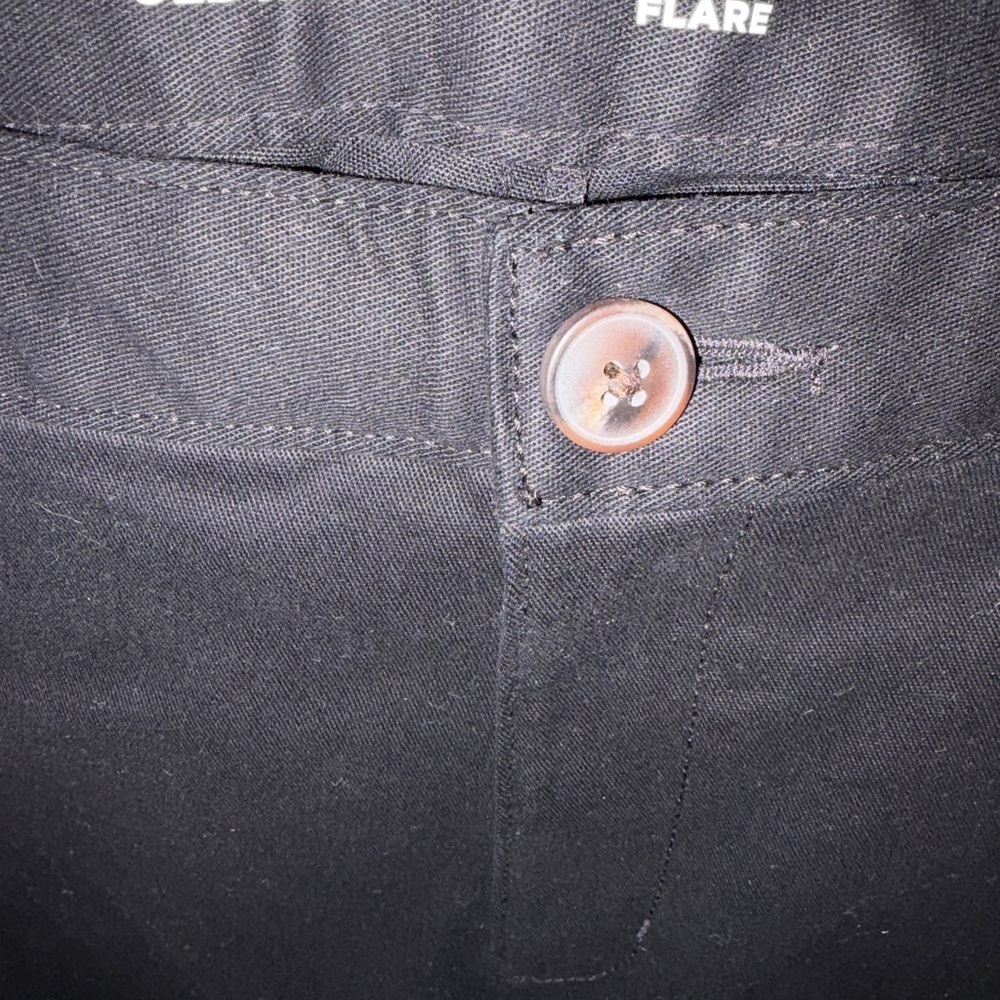 Old Navy Uniform Flare Pants Womens 14 Black Excellent High-Rise Stretch 402507 - Picture 6 of 6
